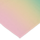 Kleurrijke Ombre Gradient Blauwgroen Perzik Roze Korte Tafelloper (Hoek)