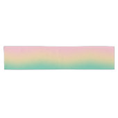 Kleurrijke Ombre Gradient Blauwgroen Perzik Roze Korte Tafelloper (Horizontaal)