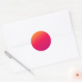 Kleurrijke ombre gradiënt sjabloon ronde sticker (Envelop)