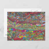 Kleurrijke omgeving in mazen briefkaart (Voorkant / Achterkant)