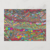 Kleurrijke omgeving in mazen briefkaart (Voorkant)