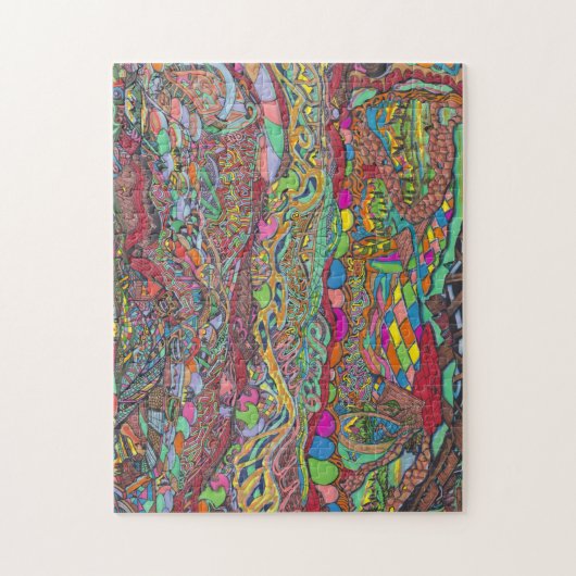 Kleurrijke omgeving in mazen legpuzzel (Verticaal)