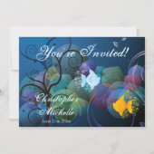 Kleurrijke onderwater Fish Beach bruiloft uitnodig Kaart (Voorkant)