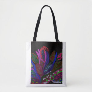 Kleurrijke onderwater mariene leven Canvas tas