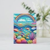 Kleurrijke Onderwater Onder de Regenboog Briefkaart (Staand voorkant)