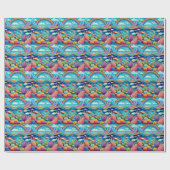 Kleurrijke Onderwater Onder de Regenboog Cadeaupapier (Vlak)