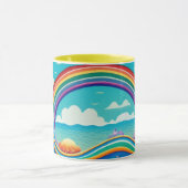 Kleurrijke Onderwater Onder de Regenboog Mok (Midden)