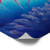 Kleurrijke Onderwater Onder de Regenboog Poster (Hoek)