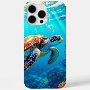 Kleurrijke Onderwater Scene Met Zeeschildpad Verja iPhone 16 Pro Max Hoesje