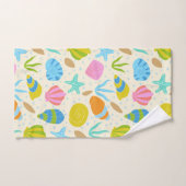 Kleurrijke onderwater schelpen, zeesterren en oest bad handdoek (Handdoek)