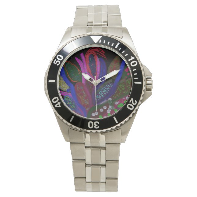 Kleurrijke Onderwater Zee Life Armband Horloge (Voorkant)