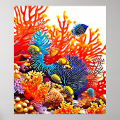 Kleurrijke Onderwater Zee Life Design Poster (Voorkant)