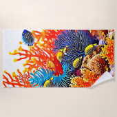 Kleurrijke Onderwater Zee Life Design Strandlaken (Voorkant)