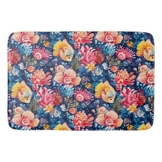 Kleurrijke Onderwater Zee Life Ocean Badmat (Voorkant)