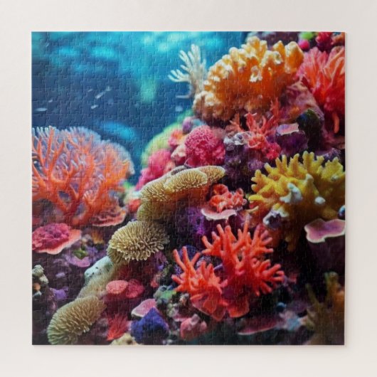 Kleurrijke onderwaterkoraal legpuzzel (Verticaal)