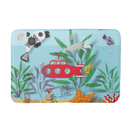 Kleurrijke onderwaterscène badmat