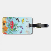 Kleurrijke onderwaterscène bagagelabel (Achterkant horizontaal)