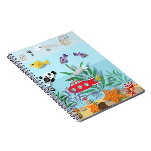Kleurrijke onderwaterscène notitieboek (Rechterzijde)