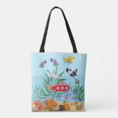 Kleurrijke onderwaterscène tote bag (Achterkant)