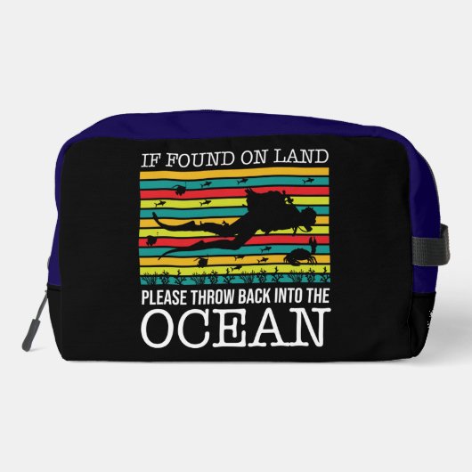 Kleurrijke onderwaterverkenning met Scuba Diver Toilettasje (Achterkant)