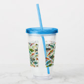Kleurrijke onderwaterviskunst acryl drinkbeker (Links)