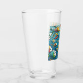 Kleurrijke onderwaterviskunst glas (Rechts)