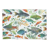 Kleurrijke onderwaterviskunst kussensloop (Voorkant)