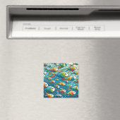 Kleurrijke onderwaterviskunst magneet (Insitu (Vaatwasser))