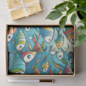 Kleurrijke onderwaterviskunst tissuepapier (Geschenk)