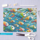 Kleurrijke onderwaterviskunst tissuepapier (Craft)