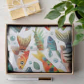 Kleurrijke onderwaterviskunst tissuepapier (Geschenk)