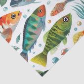 Kleurrijke onderwaterviskunst tissuepapier (Detail)