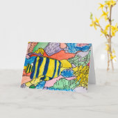 Kleurrijke OnderwaterWereld Kaart (Gele Bloem)