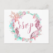 Kleurrijke onderzee-zomer RSVP Uitnodiging Briefkaart (Voorkant)