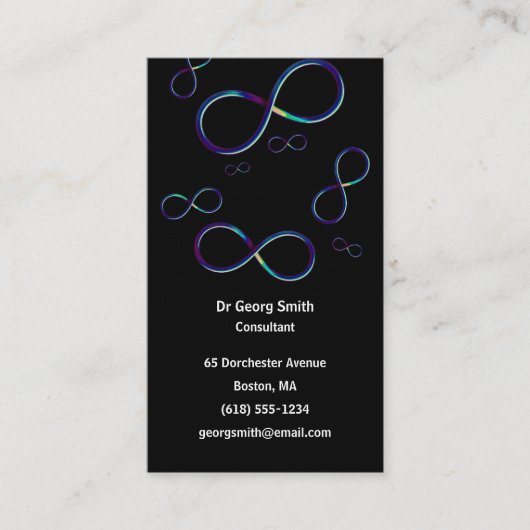Kleurrijke oneindige | Wetenschappers Visitekaartje (Voorkant)