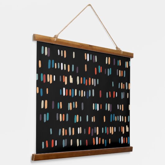 Kleurrijke Onregelmatige Rechthoeken Hangend Wandkleed (Gebogen)