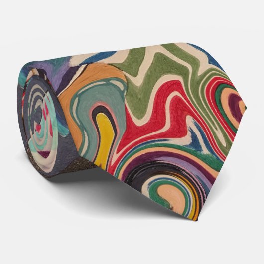 Kleurrijke ontheffingslijnen stropdas (Opgerold)
