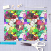 Kleurrijke ontkoppeling van het Glas in lood Tissuepapier (Craft)