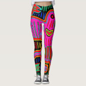 Kleurrijke Ontwerper Leggings (Voorkant)