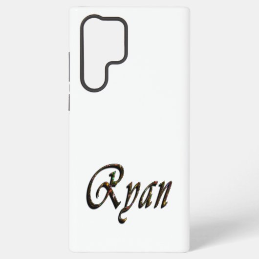 Kleurrijke ontworpen Ryan naam, Samsung Galaxy Hoesje (Achterkant)