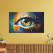 Kleurrijke oog conceptueel abstract Elegant Modern Canvas Afdruk (Insitu (Woonkamer))