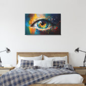 Kleurrijke oog conceptueel abstract Elegant Modern Canvas Afdruk (Insitu (Slaapkamer))