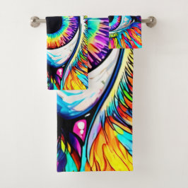 Kleurrijke Oogkunst Bad Handdoek