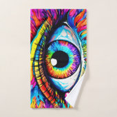 Kleurrijke Oogkunst Bad Handdoek (Handdoek)