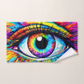 Kleurrijke Oogkunst Bad Handdoek (Handdoek)