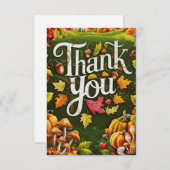 Kleurrijke Oogst Herfst Herfst Bedankkaart (Voorkant / Achterkant)