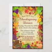 Kleurrijke oogst met Thanksgiving Kaart (Voorkant)