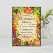 Kleurrijke oogst met Thanksgiving Kaart (Staand voorkant)