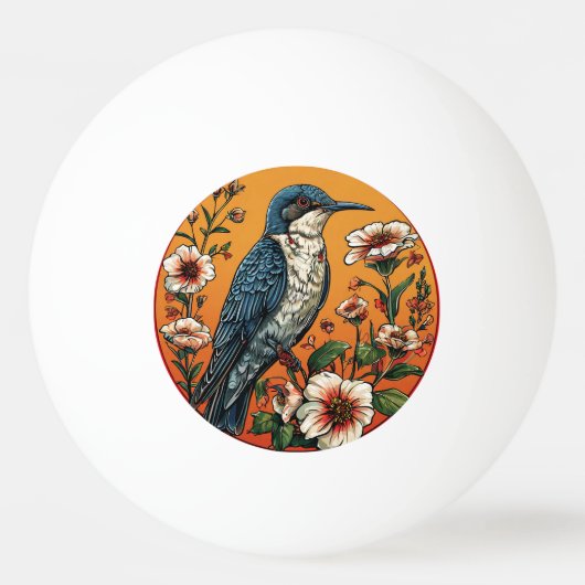Kleurrijke oosterse koekoeksvogel pingpongbal (Voorkant)