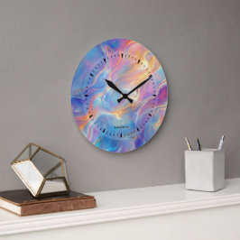 Kleurrijke opaal wervelende marmeren textuur grote klok